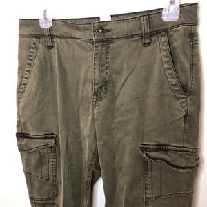 Skinny Stitched Olive Pants